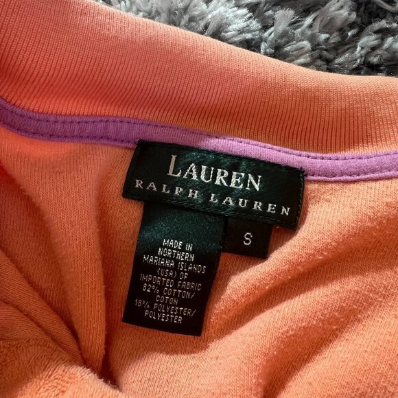 Y2K Ralph Lauren Orange Terry Short Sleeve Polo Shirt - Picture 6 of 6
